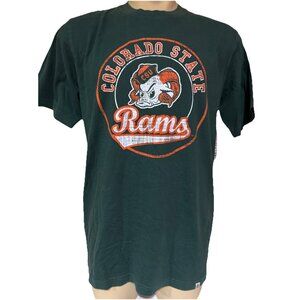 CSU Colorado State University Rams Aggies Retro Mens L Cotton Shirt New